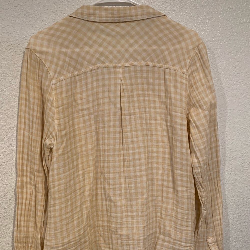 Maurice’s Button Down Yellow/Plaid - image 3